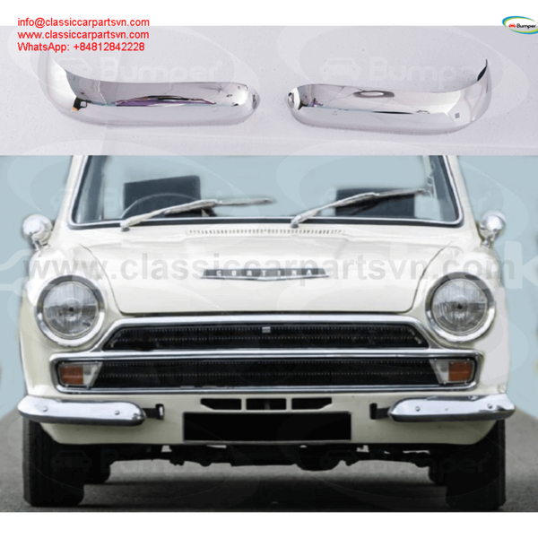 Big with watermark ford lotus cortina mk1 front bumper new 1